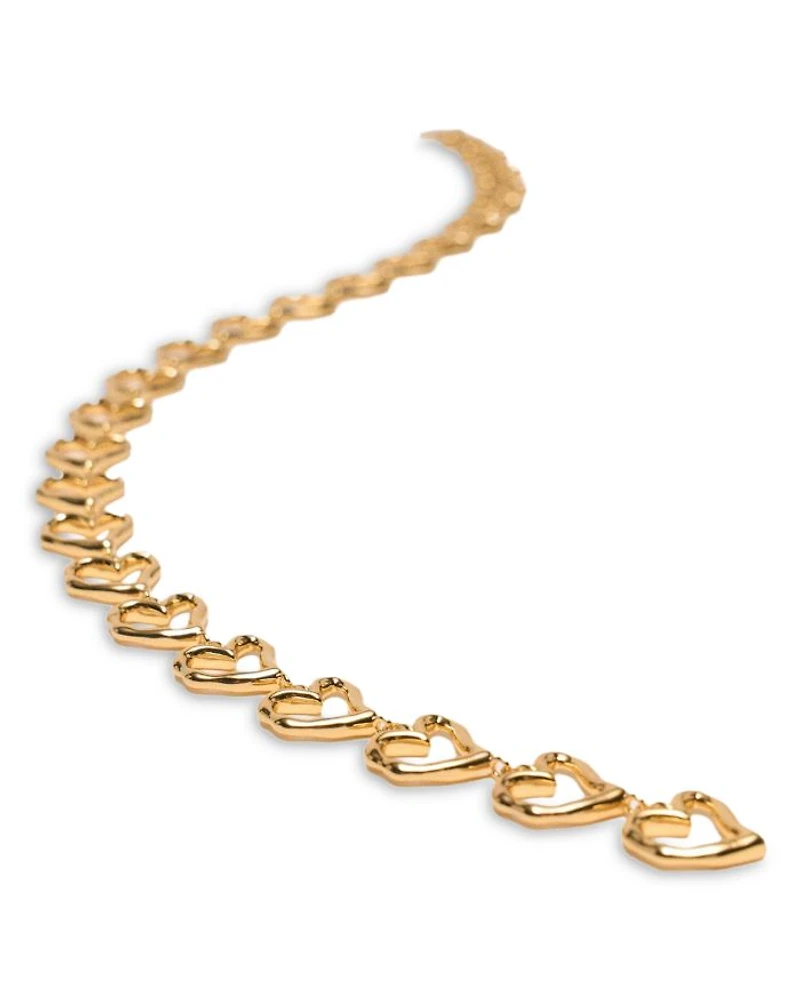 Heart Necklace, 16.7"L