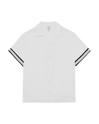 Asher Striped Cuff Camp Shirt