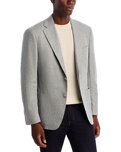 Vince Tonal Plaid Unstructured Slim Fit Sport Coat
