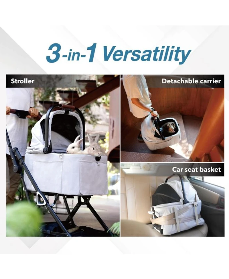 Tinker Small Detachable Pet Stroller – Compact Buggy for Cats & Small Dogs