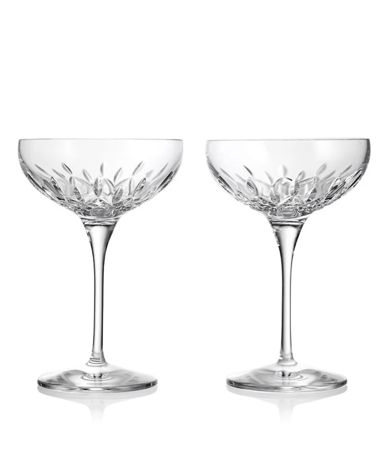 Lismore Essence 7 oz. Champagne Saucers, Set of 2