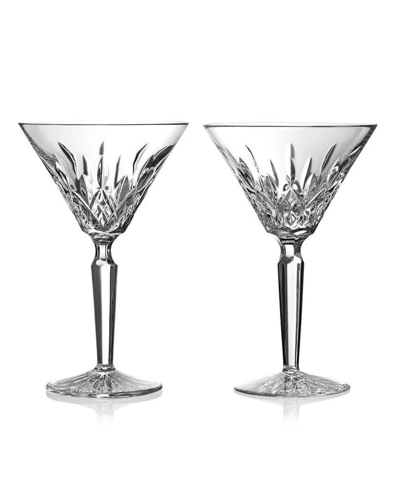 Lismore Crystal Martini Glass, Set of 2