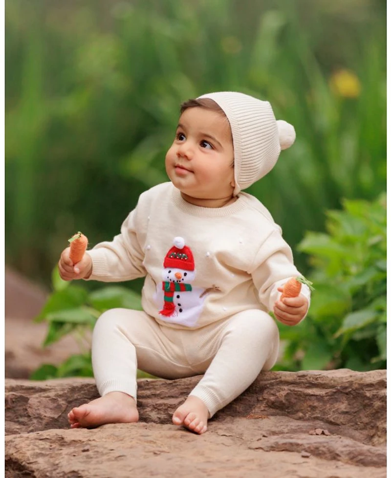 Boys' Holiday Snowman Knit Set - Baby, Little Kid