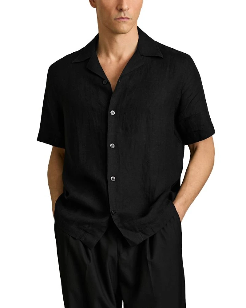 Beldi Oversized Textured Camp Shirt