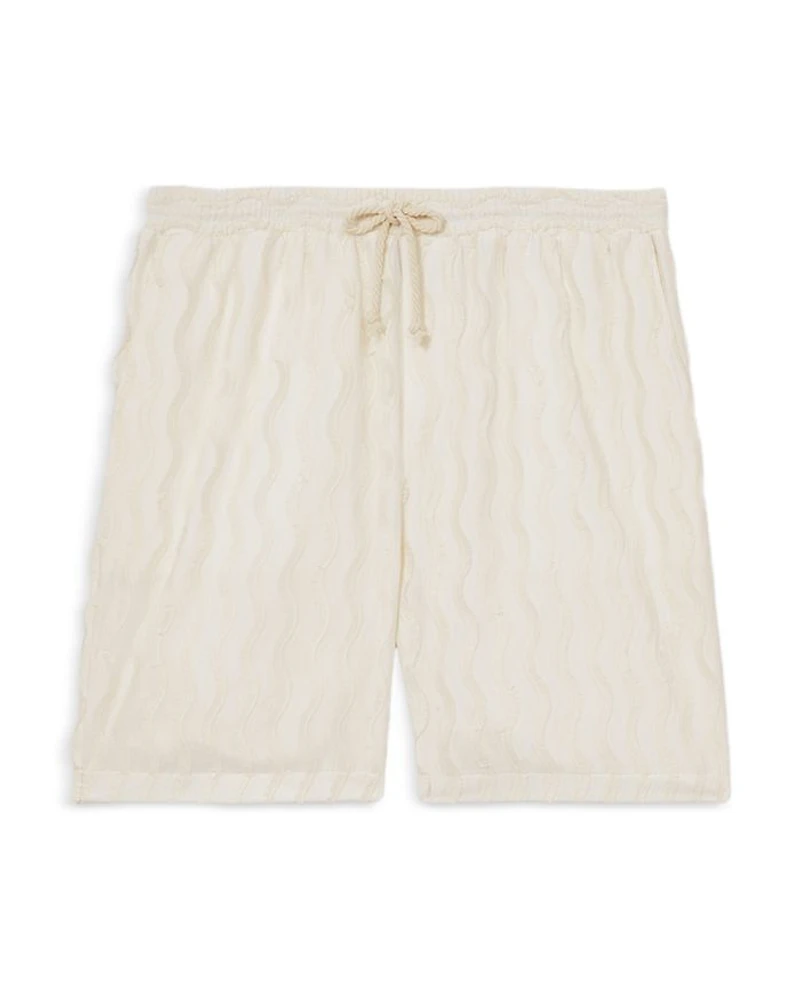 Wave Texture Drawstring 8.3" Shorts