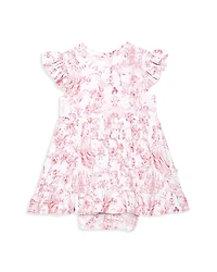 Posh Peanut Girls' Antoinette Ruffled Bodysuit Dress - Baby
