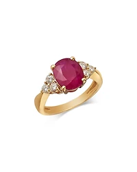 Bloomingdale's Fine Jewelry Ruby & Diamond Oval Ring
