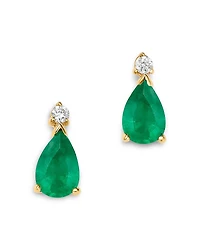 Bloomingdale's Fine Collection Stone & Diamond Pear Stud Earrings