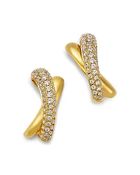 Bloomingdale's Fine Collection Diamond Crossover Earrings