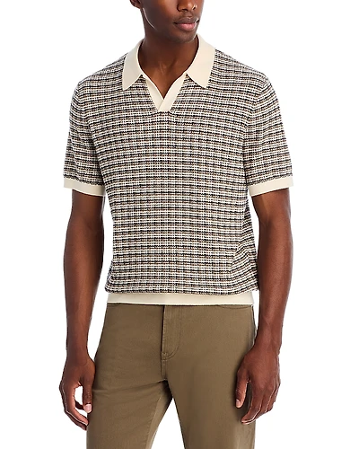 Madewell Short Sleeve Stripe Sweater Polo