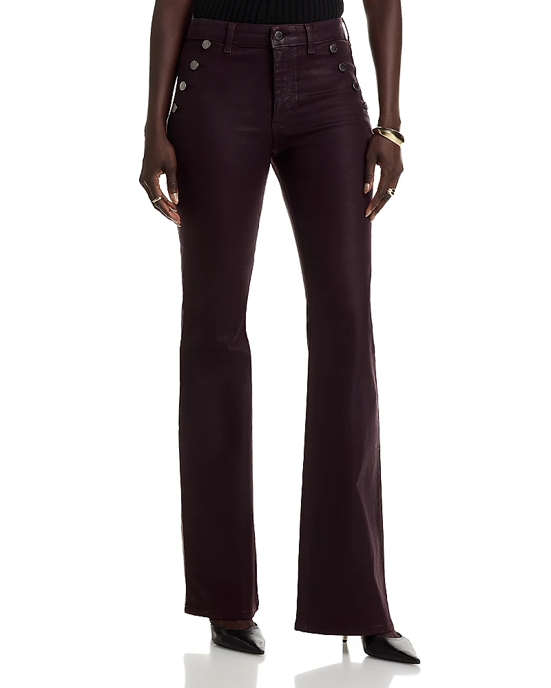 Ramy Brook Helena High Rise Coated Flare Jeans