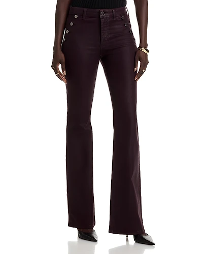 Ramy Brook Helena High Rise Coated Flare Jeans