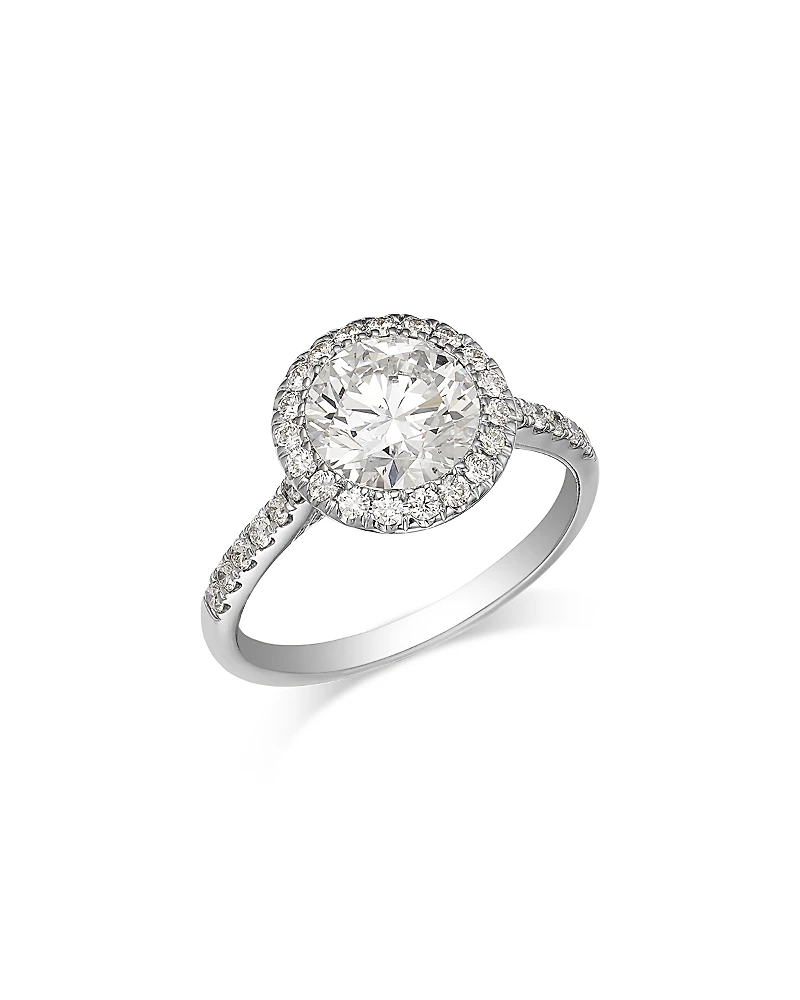 Bloomingdale's Fine Collection Certified Lab Grown Diamond Halo Engagement Ring
