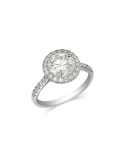 Bloomingdale's Fine Collection Certified Lab Grown Diamond Halo Engagement Ring