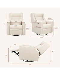 Kiwi Plus Power Recliner and Swivel Glider with Adjustable Headrest USB Port