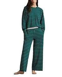 Polo Ralph Lauren Striped Terry Long Sleeve Pajama Set