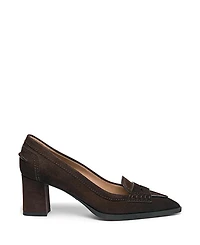 Women's Suede Mid-Heel Pump