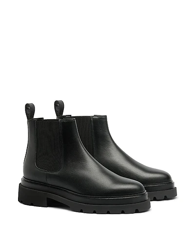 Santoni Women's Black Leather Chelsea Boot