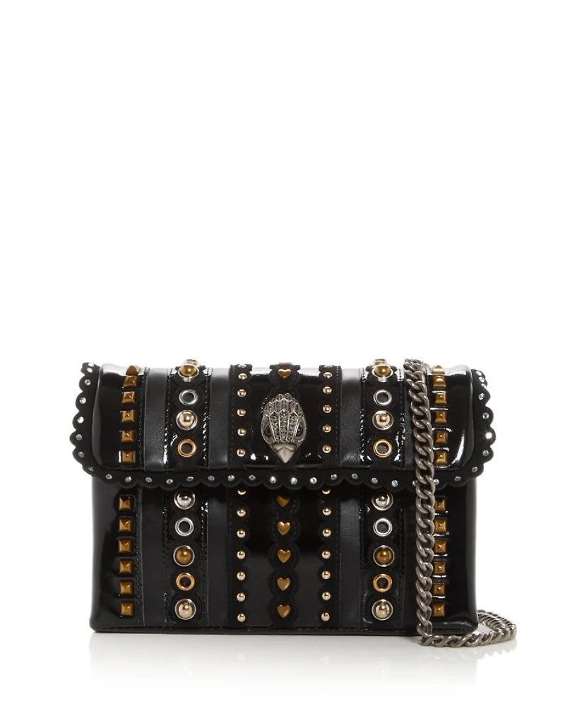 Medium Kensington Stud Leather Shoulder Bag