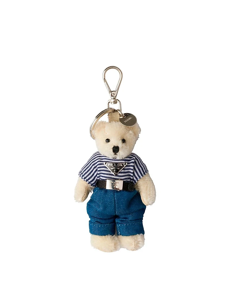 Prada Teddy Bag Charm with Metal Ring