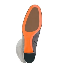 Women's Filed Suede Mid-Heel Boot