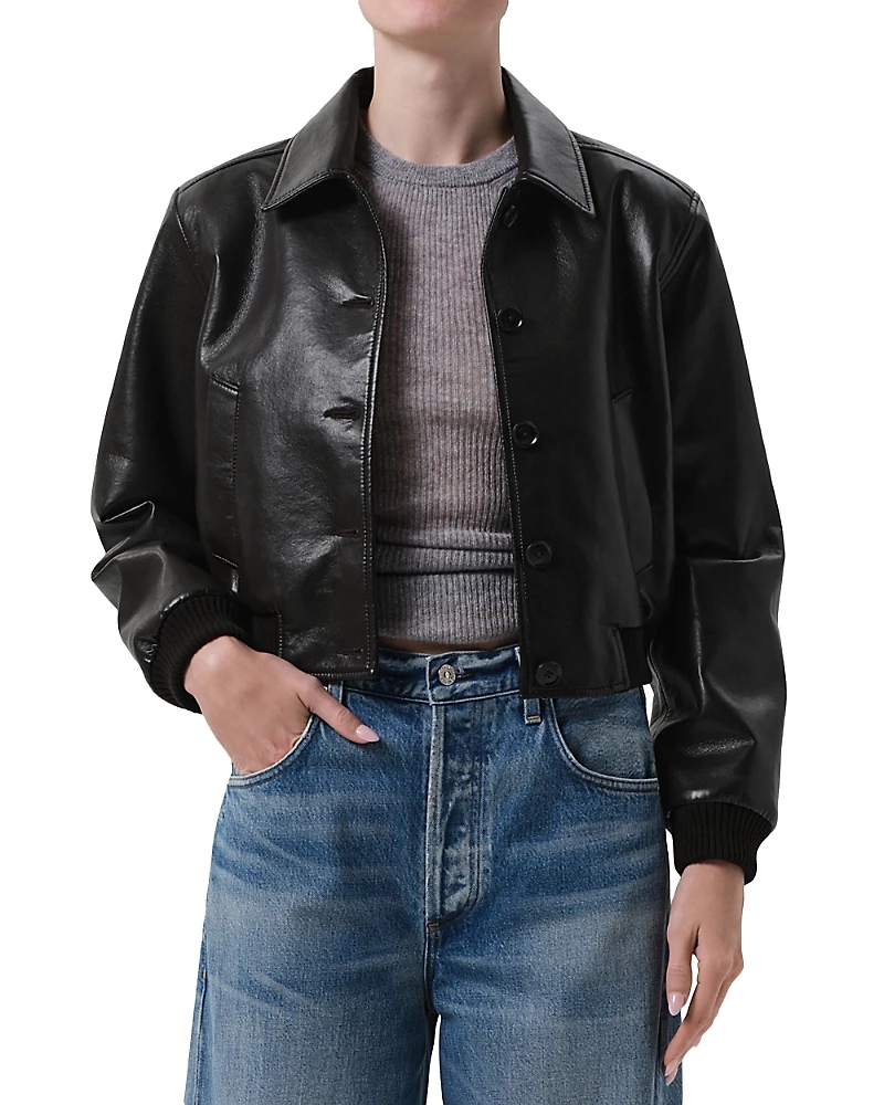 Citizens of Humanity Lola Leather Bomber Jacket