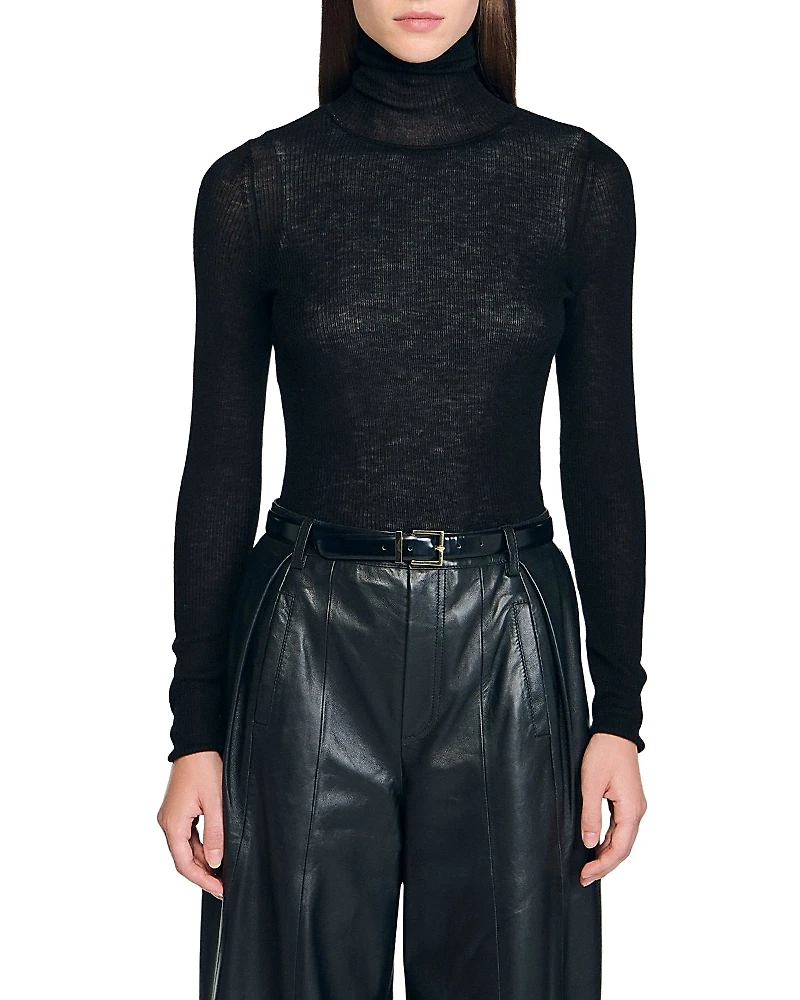 Sandro Layered Turtleneck Sweater