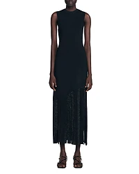 Sandro Fringed Maxi Dress