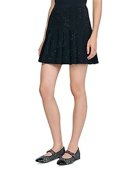 Sandro Short Tweed Pleated Skirt