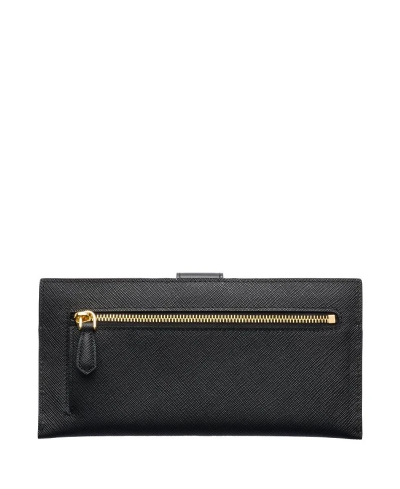 Large Saffiano And Leather Wallet