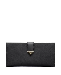 Prada Large Saffiano And Leather Wallet