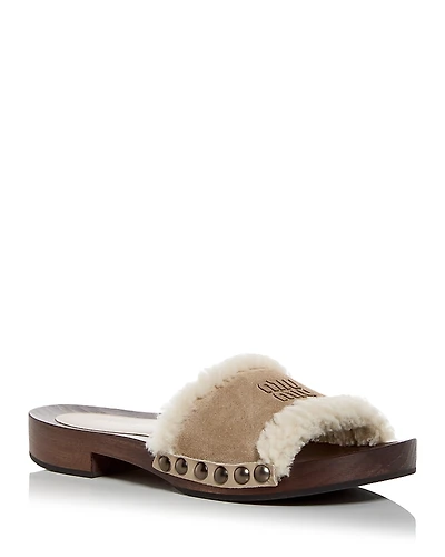 Miu Women's Shearling Clogs