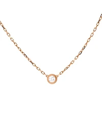 Small Cartier D'Amour Pendant Necklace 18K Rose Gold with Diamond