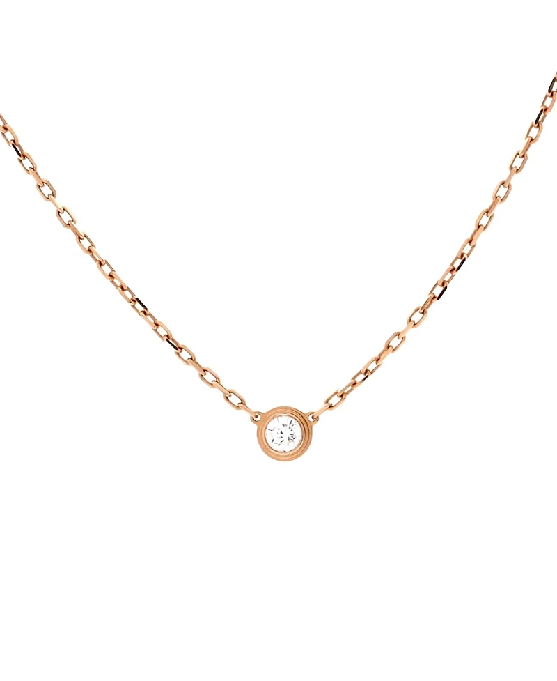 Pre-Owned Cartier Small Cartier D'Amour Pendant Necklace 18K Rose Gold with Diamond