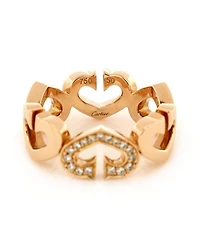 C Heart de Cartier Ring 18K Rose Gold and Diamonds