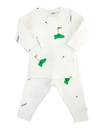 Boys' Golf Print Two Piece Tee and Pant Set - Baby