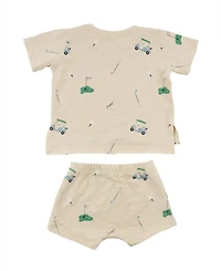 Boys' Golf Print Slub Raw Edge Tee and Short Set - Baby, Little Kid