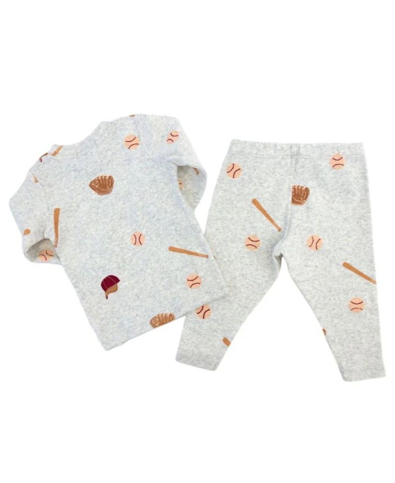 Boys' Baseball Print Two Piece Set - Baby