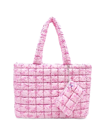 Omg Accessories Bow Scrunch Tote With Coin Purse