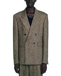 Sandro Tweed Suit Classic Fit Jacket