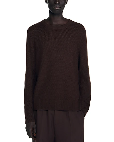 Sandro Textured Crewneck Sweater