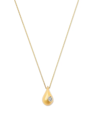 Bloomingdale's Fine Collection Diamond Solitaire Polished Pear Pendant Necklace