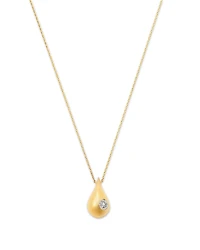 Bloomingdale's Fine Collection Diamond Solitaire Polished Pear Pendant Necklace