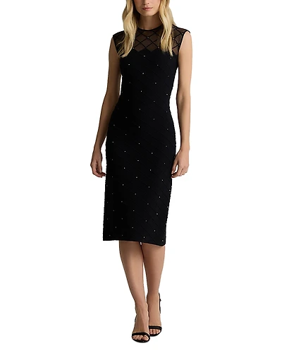 St. John Engineered Trellis Knit Dress