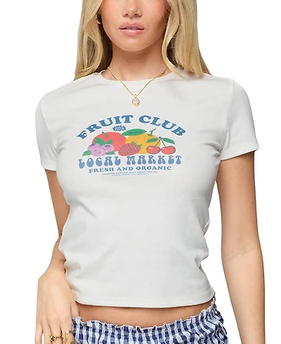Edikted Fruit Club Graphic T Shirt