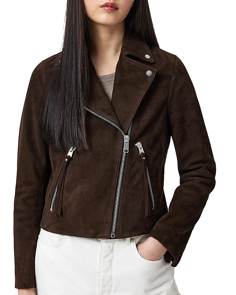 Allsaints Suede Dalby Biker Jacket