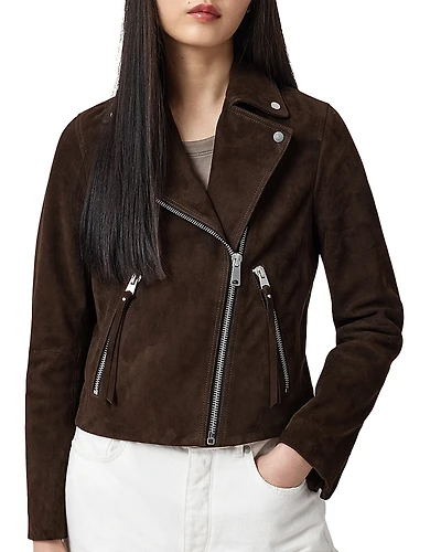 Allsaints Suede Dalby Biker Jacket