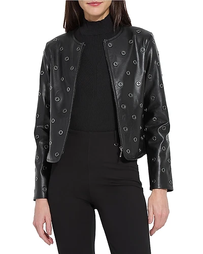 Lysse Geneva Grommet Faux Leather Jacket