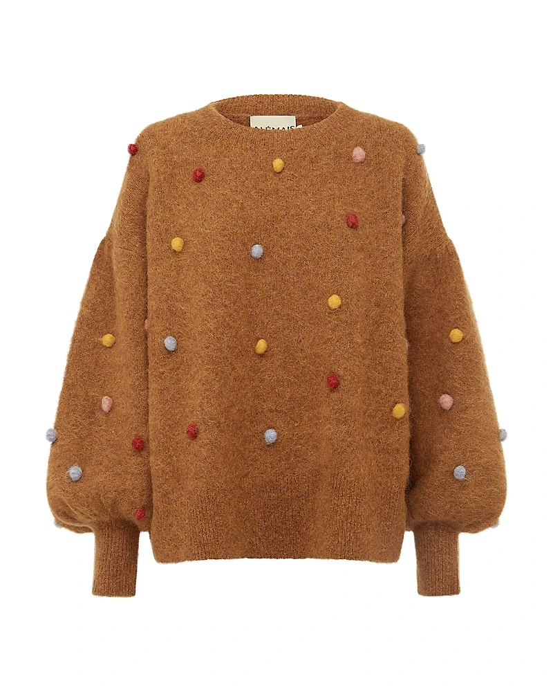 Alemais Pom Balloon Sleeve Sweater