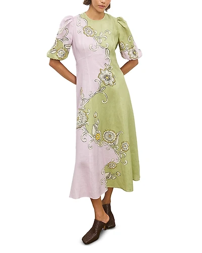 Alemais Sora Linen Midi Dress